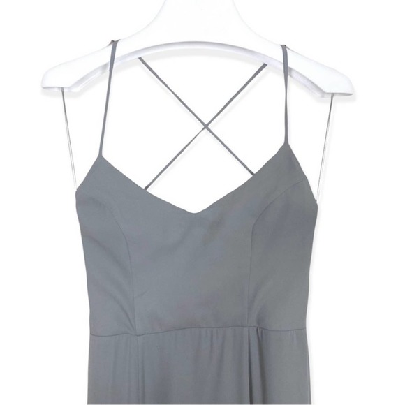 SMYM Godshaw Goddess Gown sz Small Soft Charcoal Crisp (Gray) Lace Up Back - Picture 4 of 12